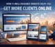 Well-designed business website displayed on desktop, tablet, and mobile devices to attract more online clients